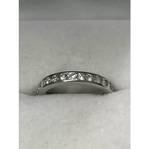 Platinum and Diamond Anniversary Band, Size 6.75