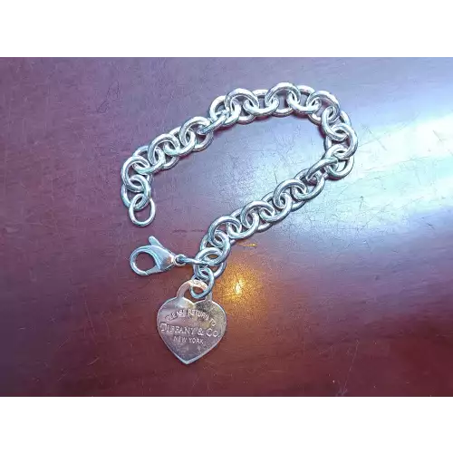 Return to Tiffany Heart Tag Bracelet in Silver 7.5