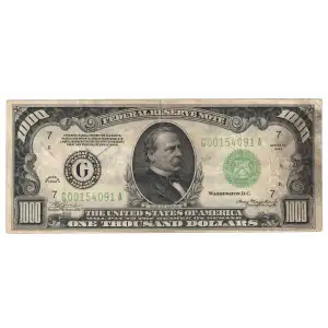 $1,000 1934  High Denomination Notes 2211-Gm (2)
