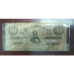 $50   Issues of the Confederate States of America CS-66