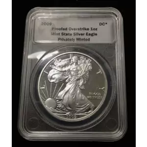 2009 Proof Overstrike American Silver Eagle Coin Daniel Carr (2)