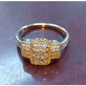 Diamonds and Gold Ring 14k 45.3g Size 10 (2)