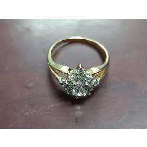 Diamond and Gold Ring .50 Carat Total Weight
