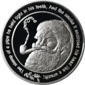 1 oz Silver Round - Santa Claus Merry Christmas (2)