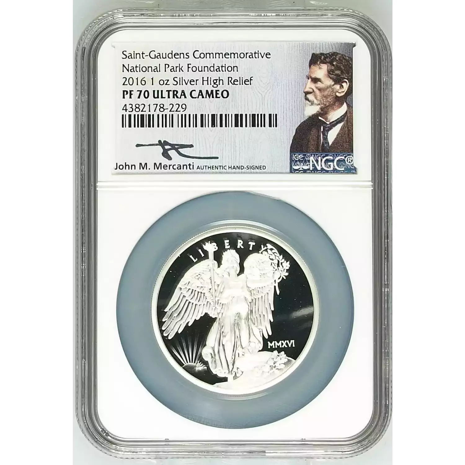 2016 NGC PF70 Ultra Cameo 2016 Silver Winged Liberty Design UHR Saint