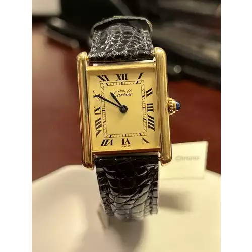 Vintage Mens Must De Cartier Tank 23MM X 30MM 1