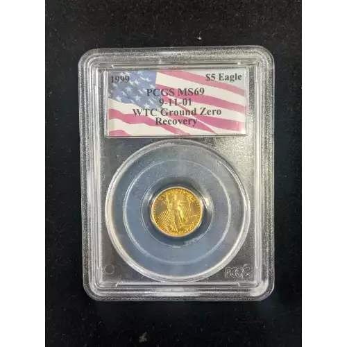 World Trade Center Ground Zero Recovered American 1/10 Gold Eagle