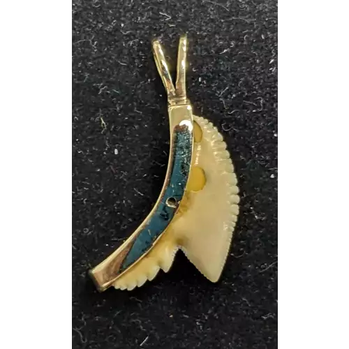 WOW! Custom Shark Tooth Gold Pendant 14k 2.2 Grams 1.25